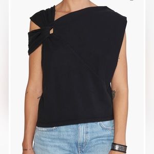 Etica Addisan Organic Cotton Knot Top in Black Beauty from Nordstrom. Size Small